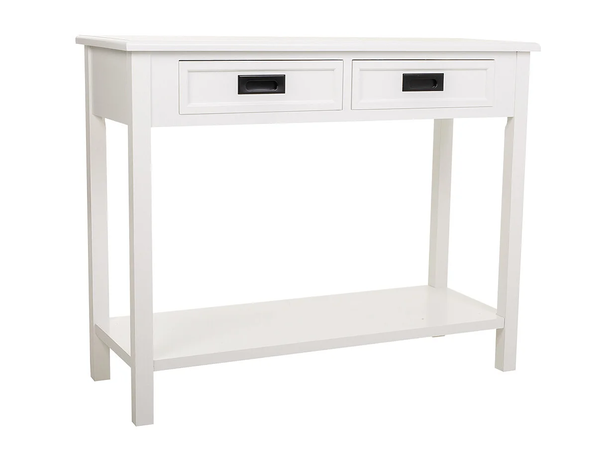 Mobile da ingresso in legno bianco 100x40x80h