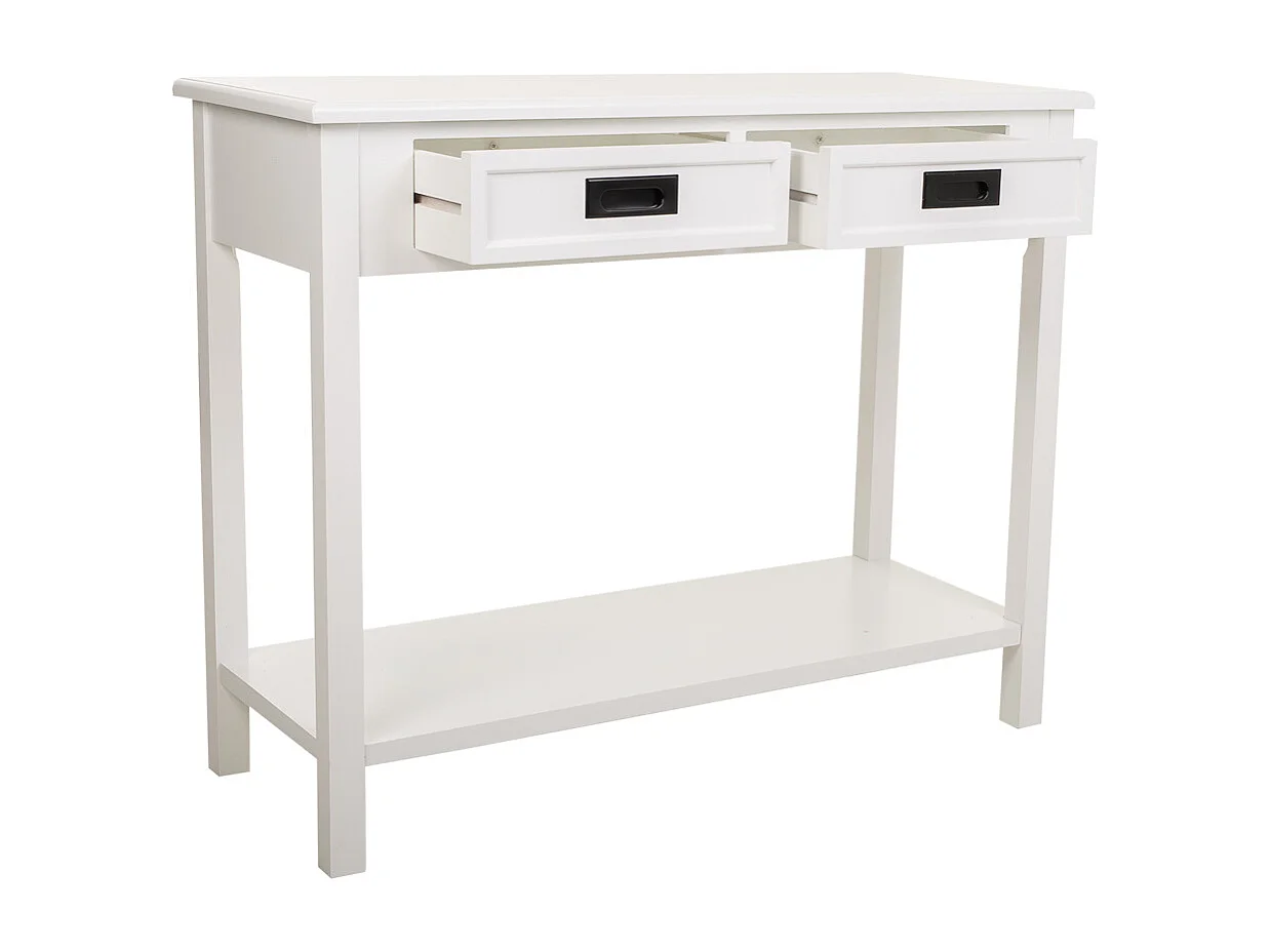 Mobile da ingresso in legno bianco 100x40x80h