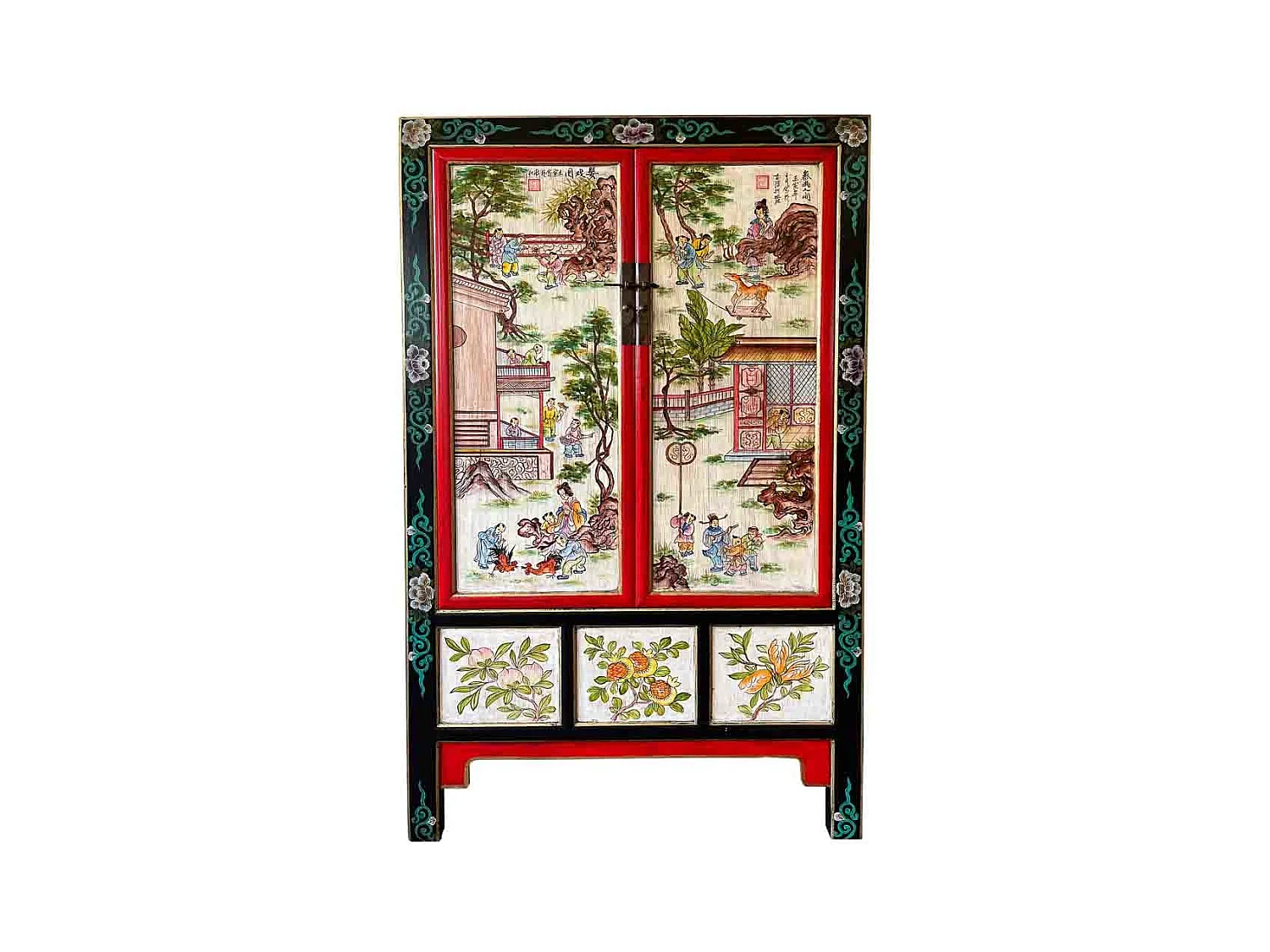 Armário de madeira preto 108x56x188