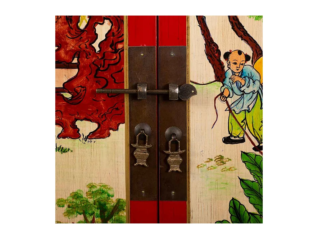 Armário de madeira preto 108x56x188