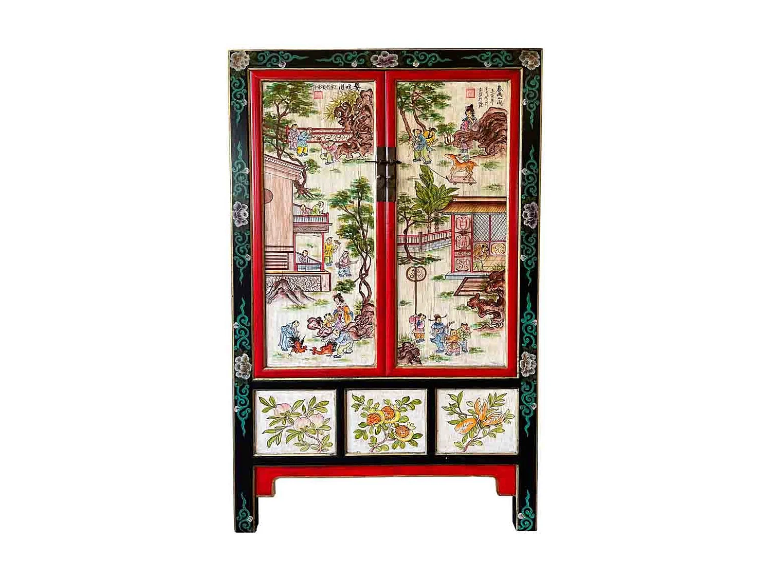 Armario de madera negro 108x56x188