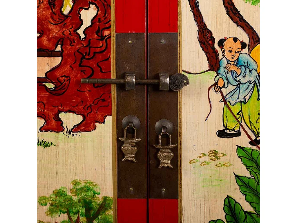 Armario de madera negro 108x56x188