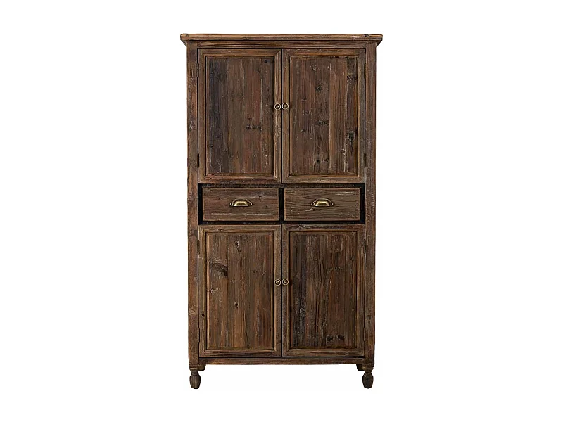 Armário em madeira com 4 portas e 2 gavetas 90x45x160h cm