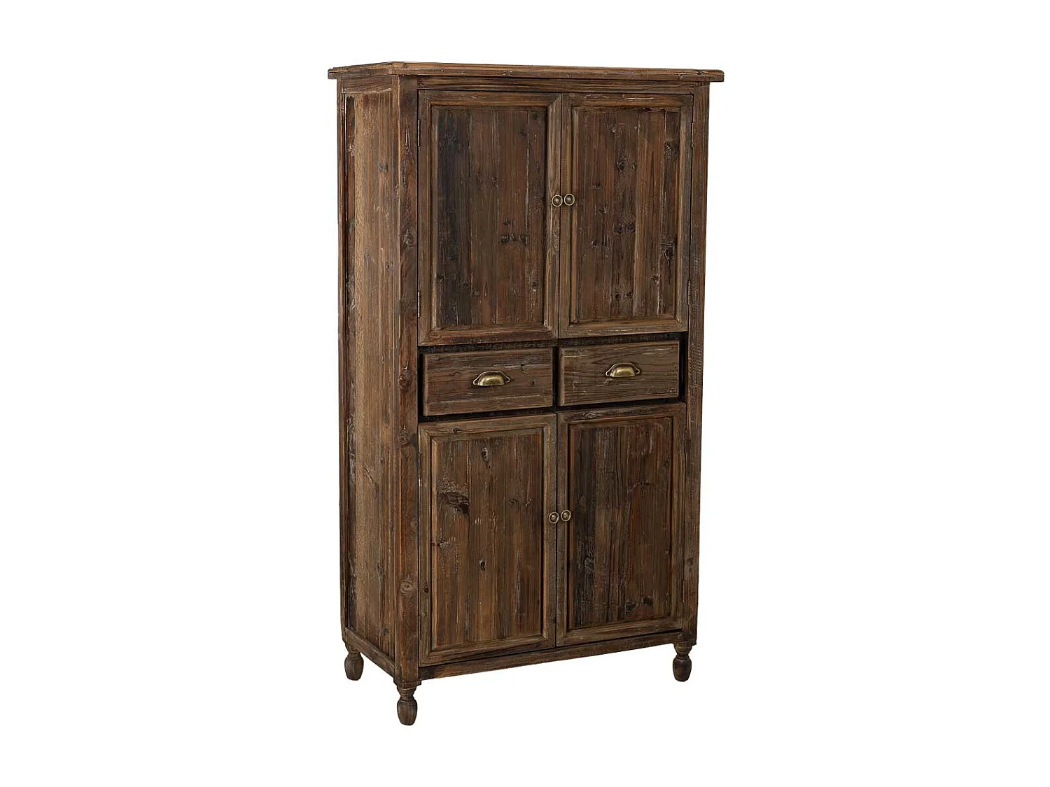 Armário em madeira com 4 portas e 2 gavetas 90x45x160h cm