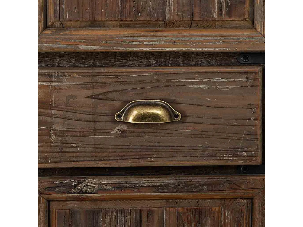 Armário em madeira com 4 portas e 2 gavetas 90x45x160h cm