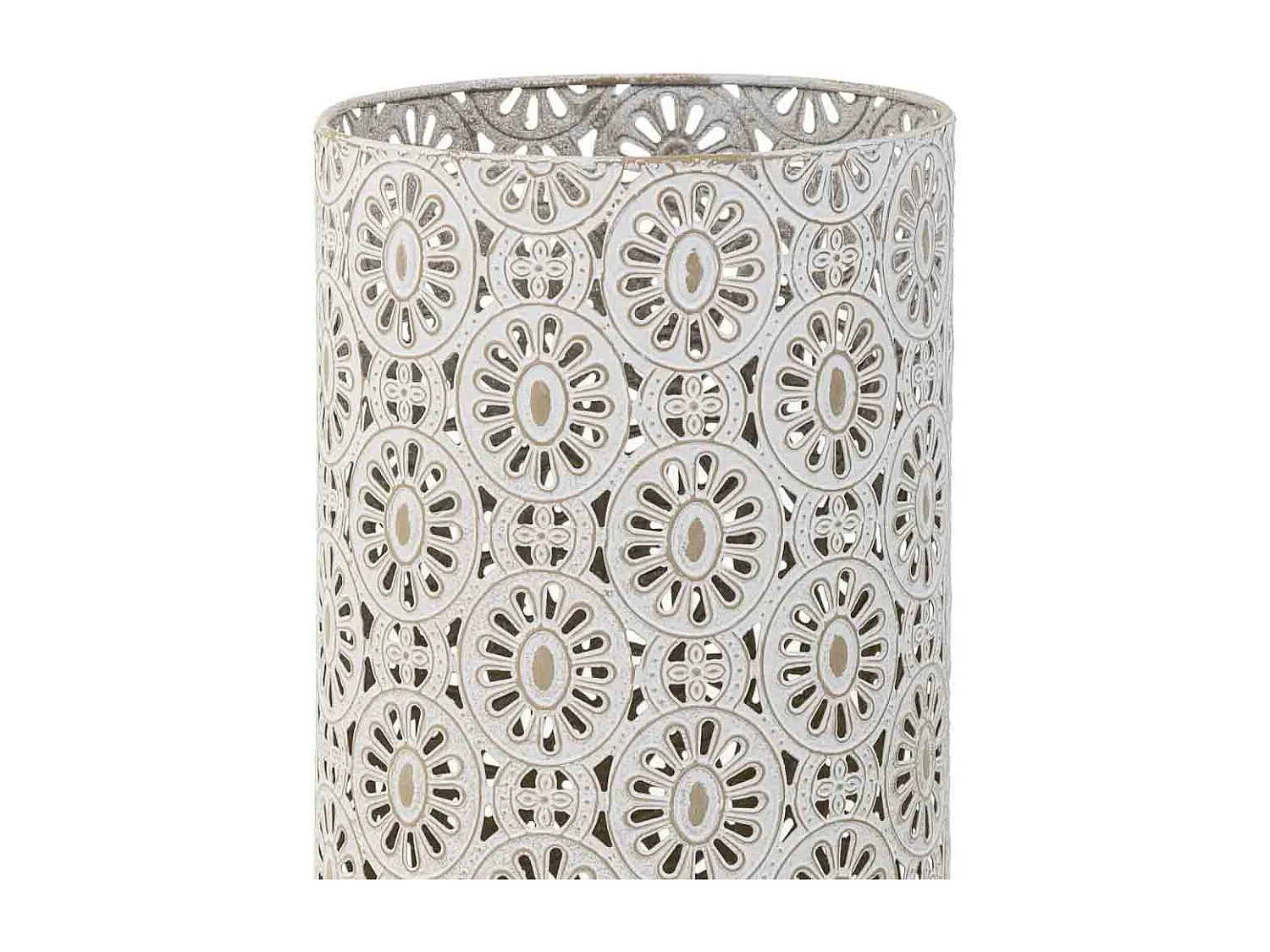 Paragüero redondo de metal blanco 20x20x50,5