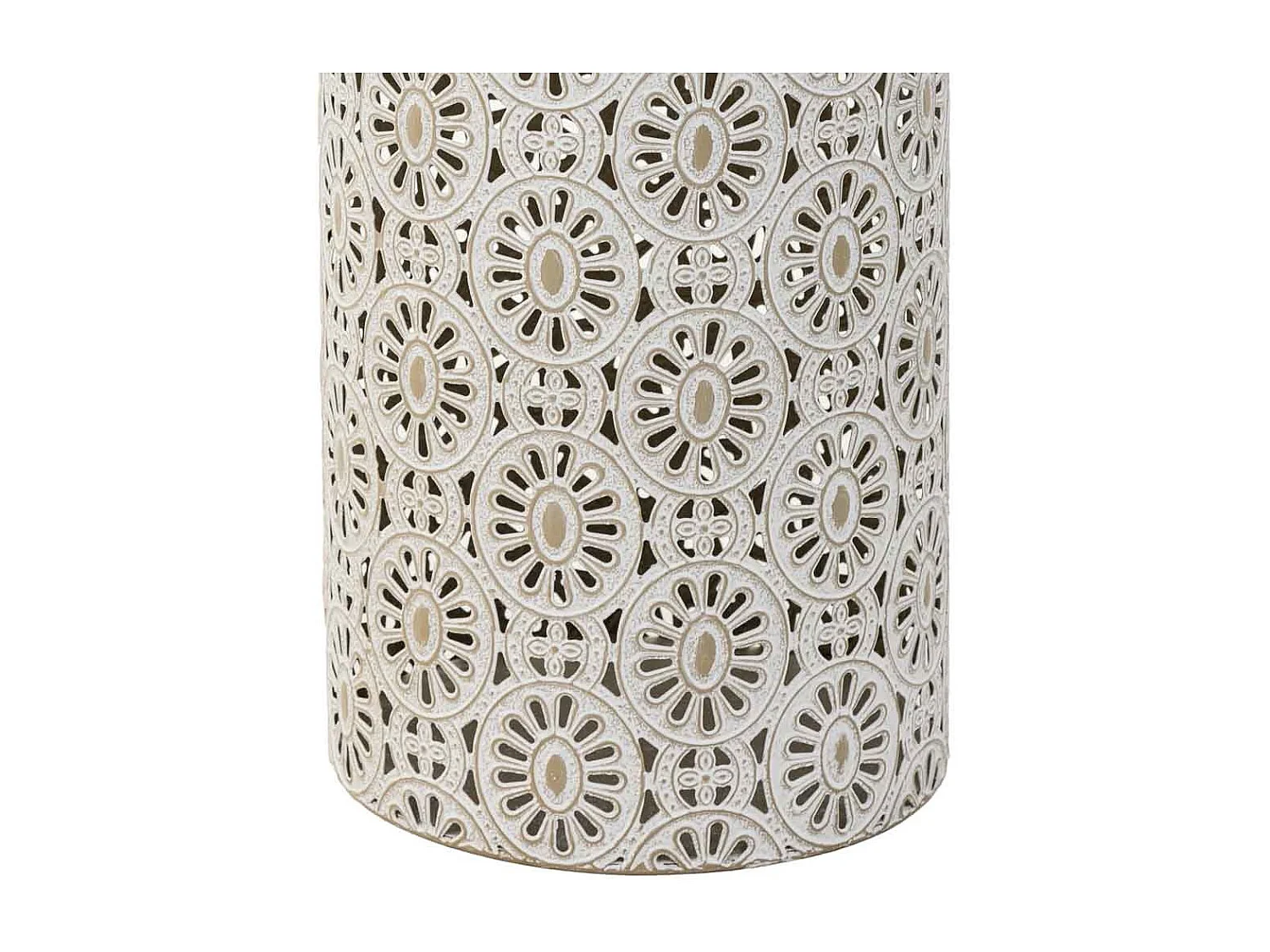 Paragüero redondo de metal blanco 20x20x50,5