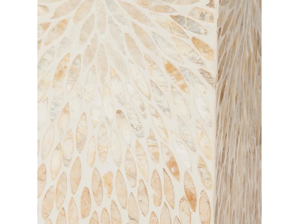 Paragüero cuadrado de madera y capiz marrón 20x20x57h cm