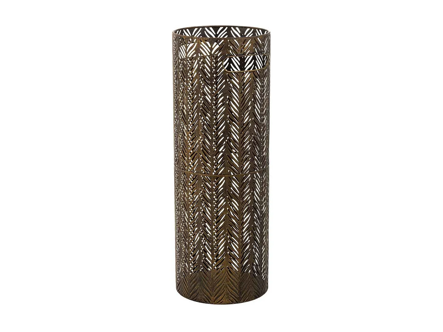 Paragüero redondo de metal dorado 20x20x53