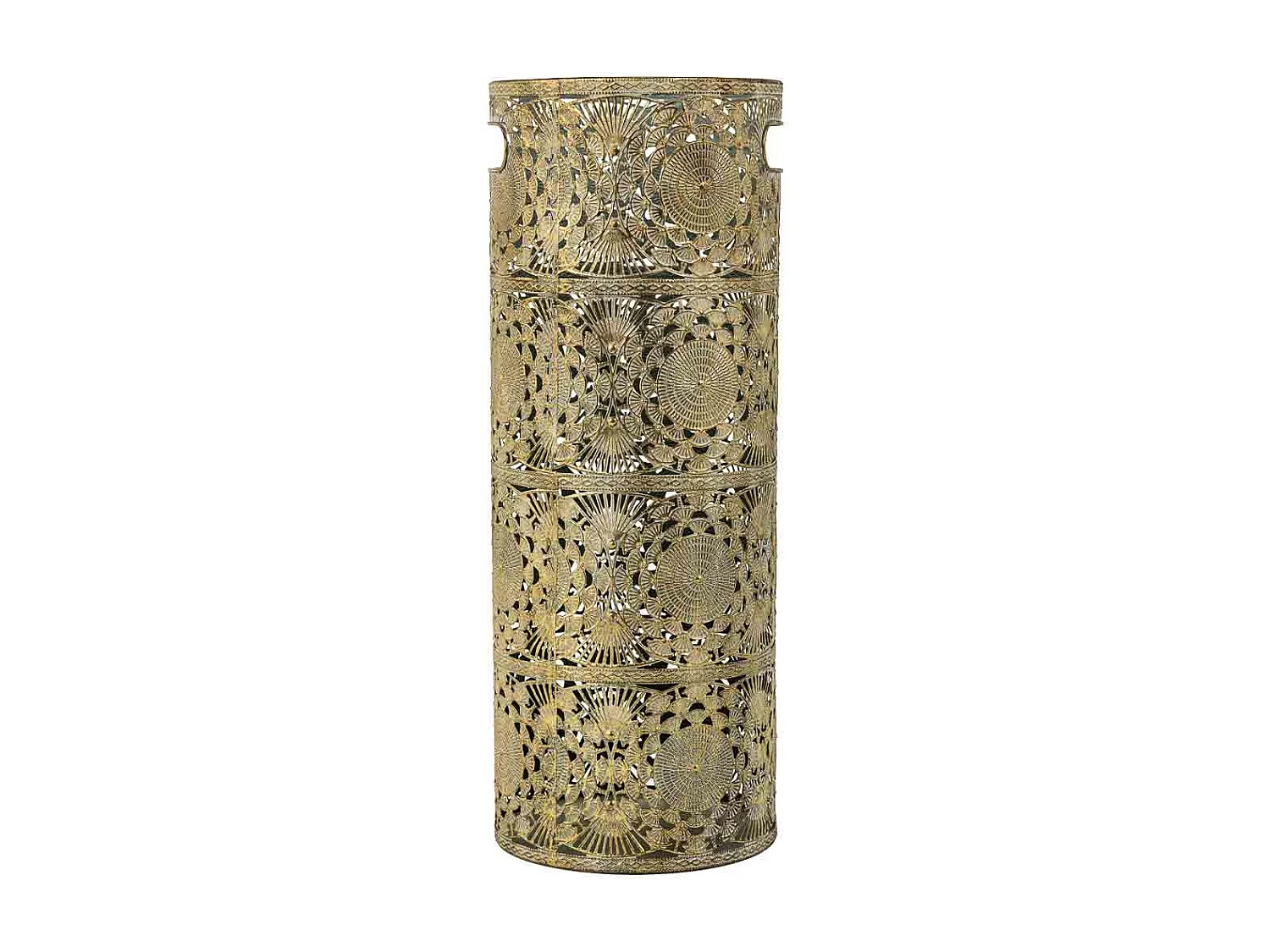 Paragüero redondo de metal dorado 20x20x53h cm