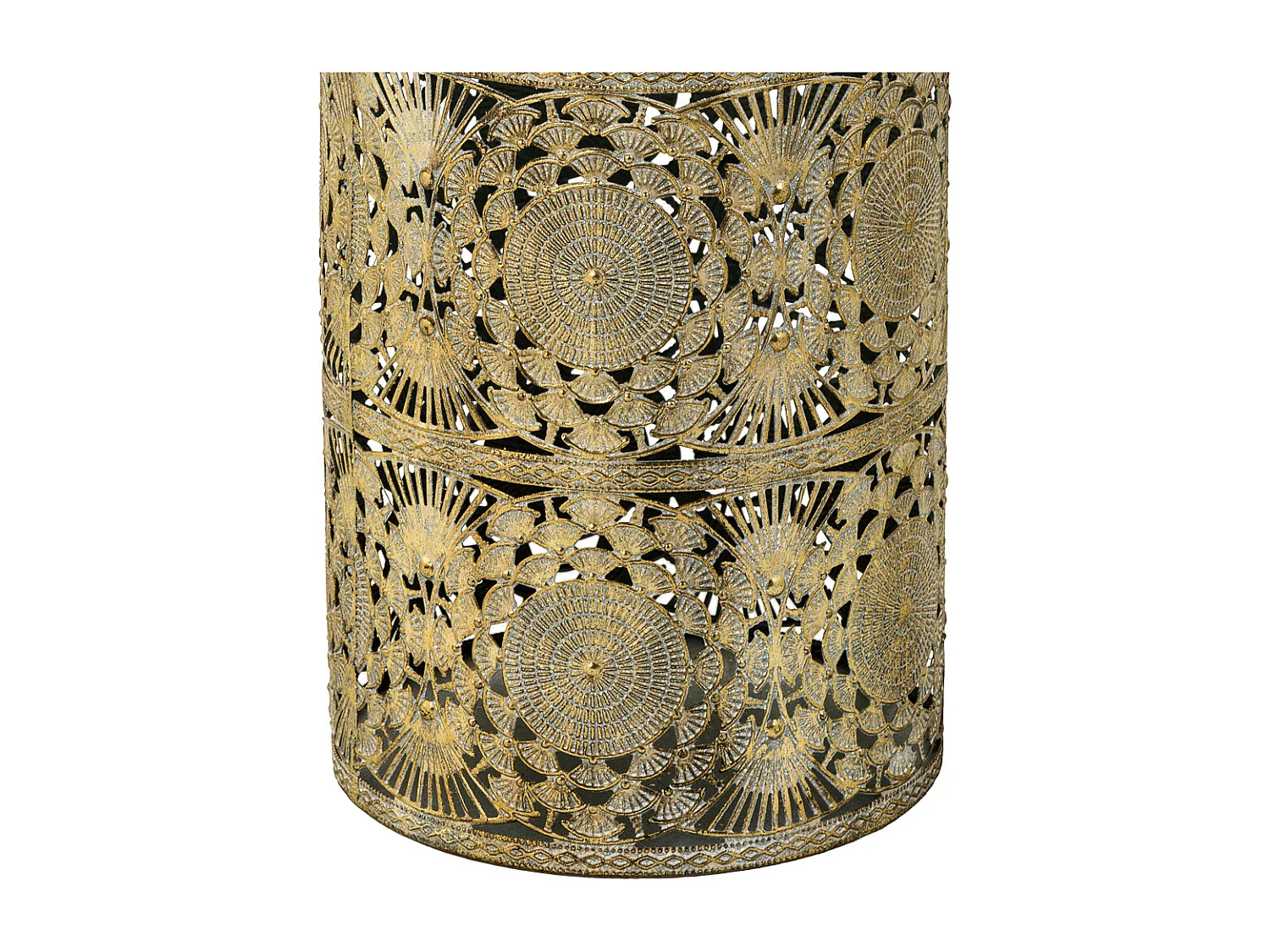 Paragüero redondo de metal dorado 20x20x53h cm