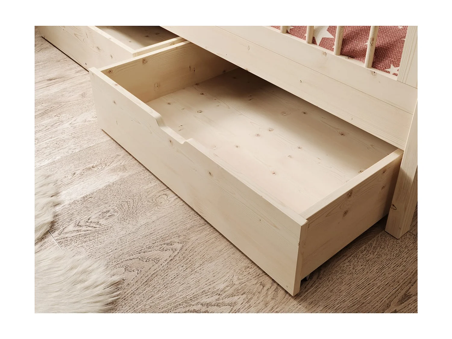 Letto Lora (70x140)/materasso incluso/Marrone