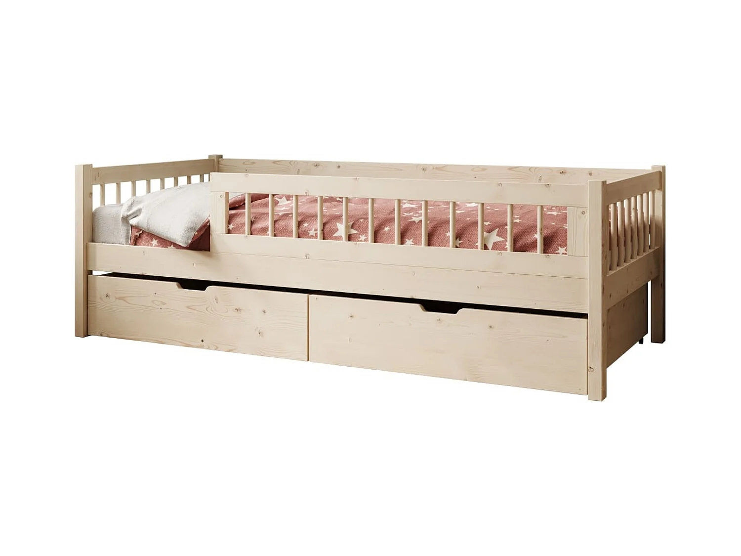 Lit Lora (90x200)/matelas inclus/Marron