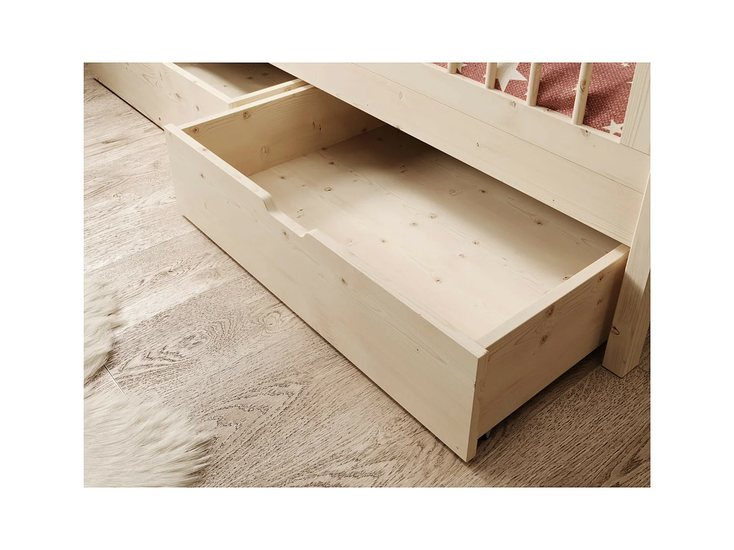 Lit Lora (90x200)/matelas inclus/Marron