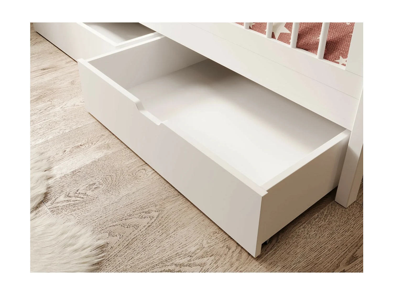 Lit Lora (70x140)/matelas inclus/blanche