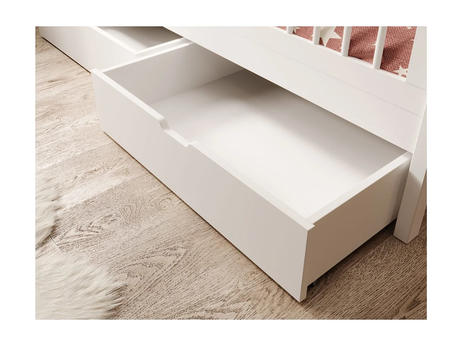 Bett Lora (90x200)/Matratze inklusive/Weiß