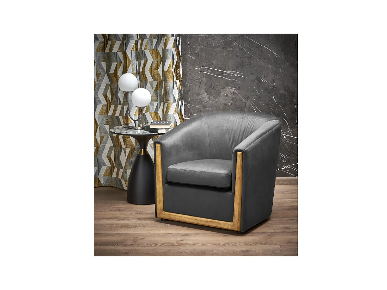 Relax Fauteuil Enrico Premium/Tissu/grise