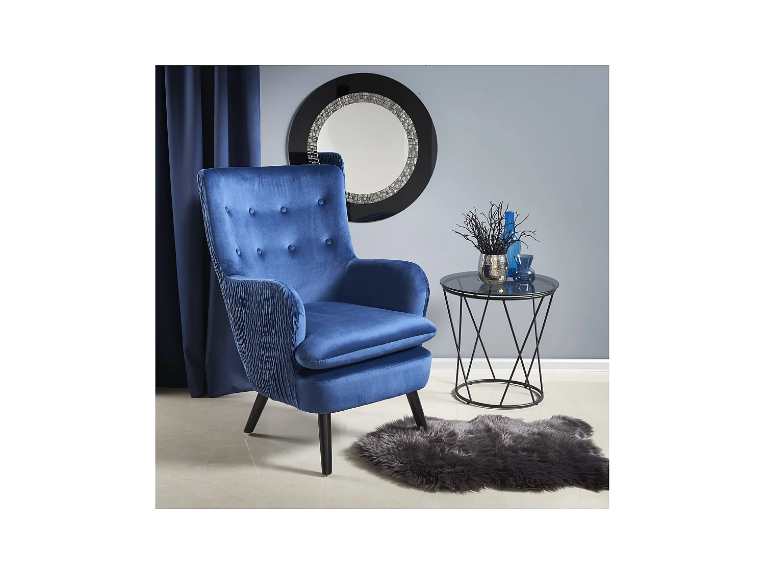 Relax Sessel Ravel B/Stoffbezug/Blau