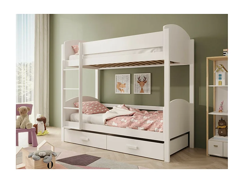 Bett Kori (90x200)/Matratze inklusive/Weiss