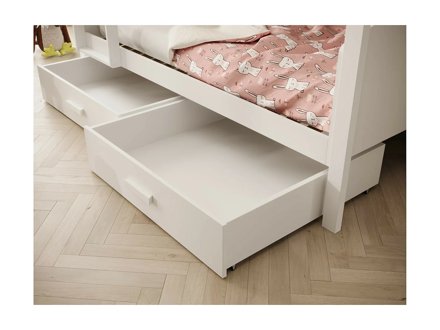 Letto Kori (90x200)/materasso incluso/bianco