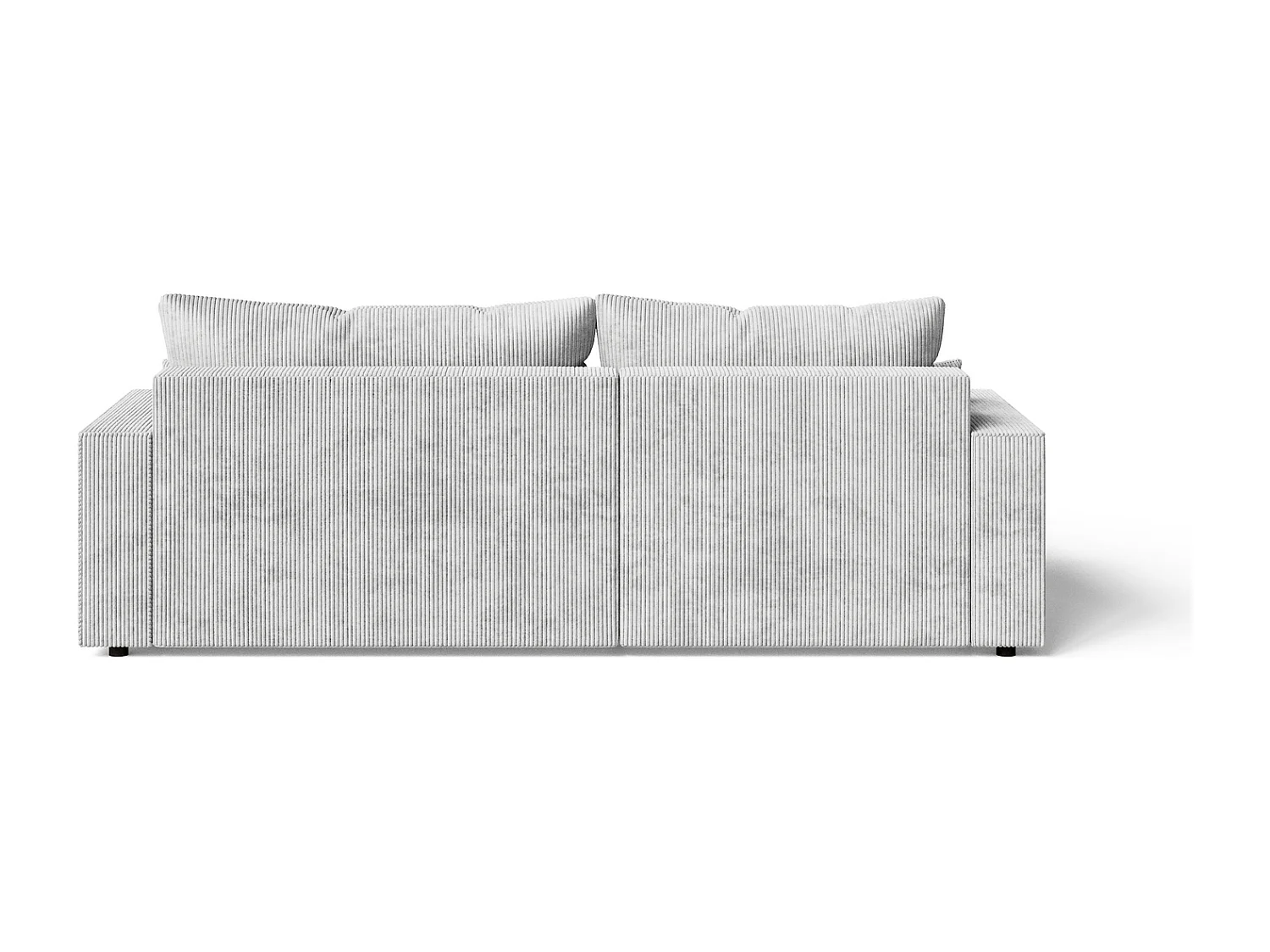 Emporius Lugo Hoekbank 250 cm - L-Vorm, sofa met slaapfunctie, links, ribfluweel Lichtgrijs (LincolnD 84)