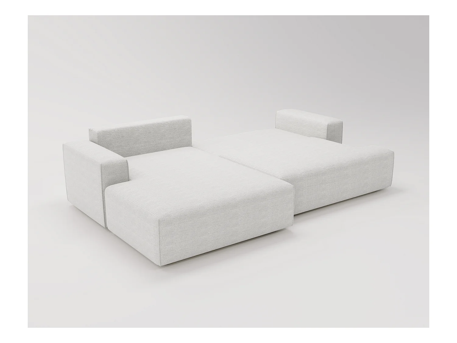 Emporius Boston narożnik rozkładany do salonu - sofa z funkcją spania, mały narożnik, pojemnik na pościel, lewostronny - narożnik kremowy (Memphis 1)