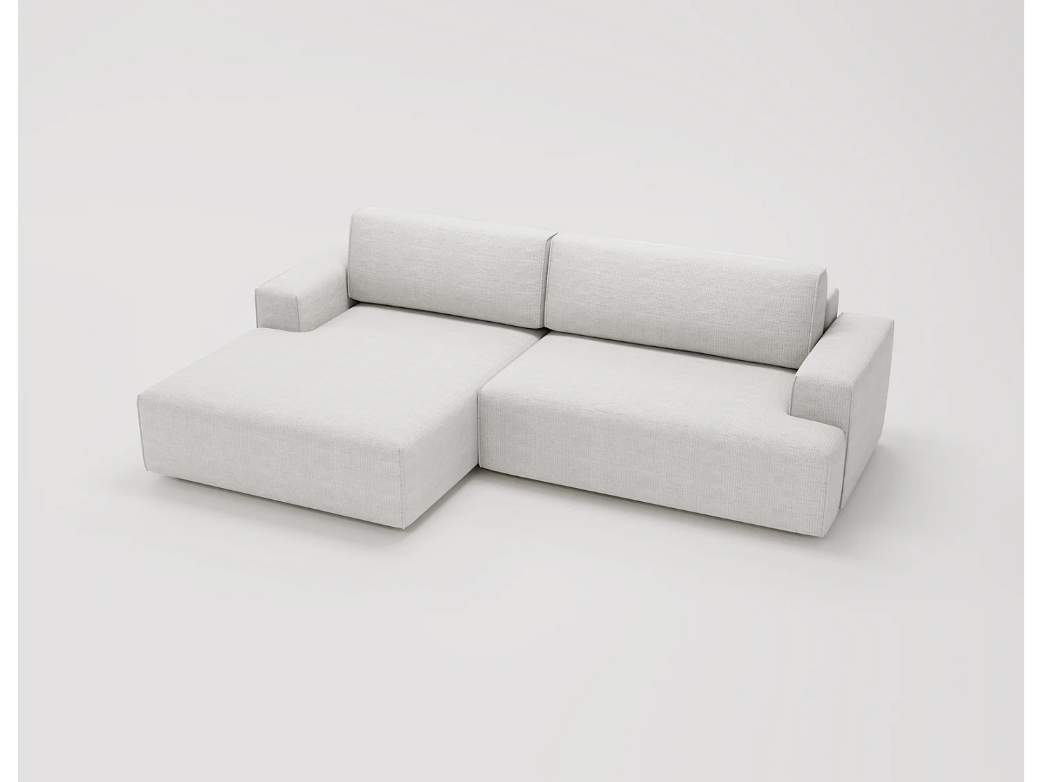 Emporius Boston L Ecksofa 270 cm mit Bettkasten und Schlaffunktion - Schlafsofa, Modern, Eckcouch, Links - Creme (Memphis 1)