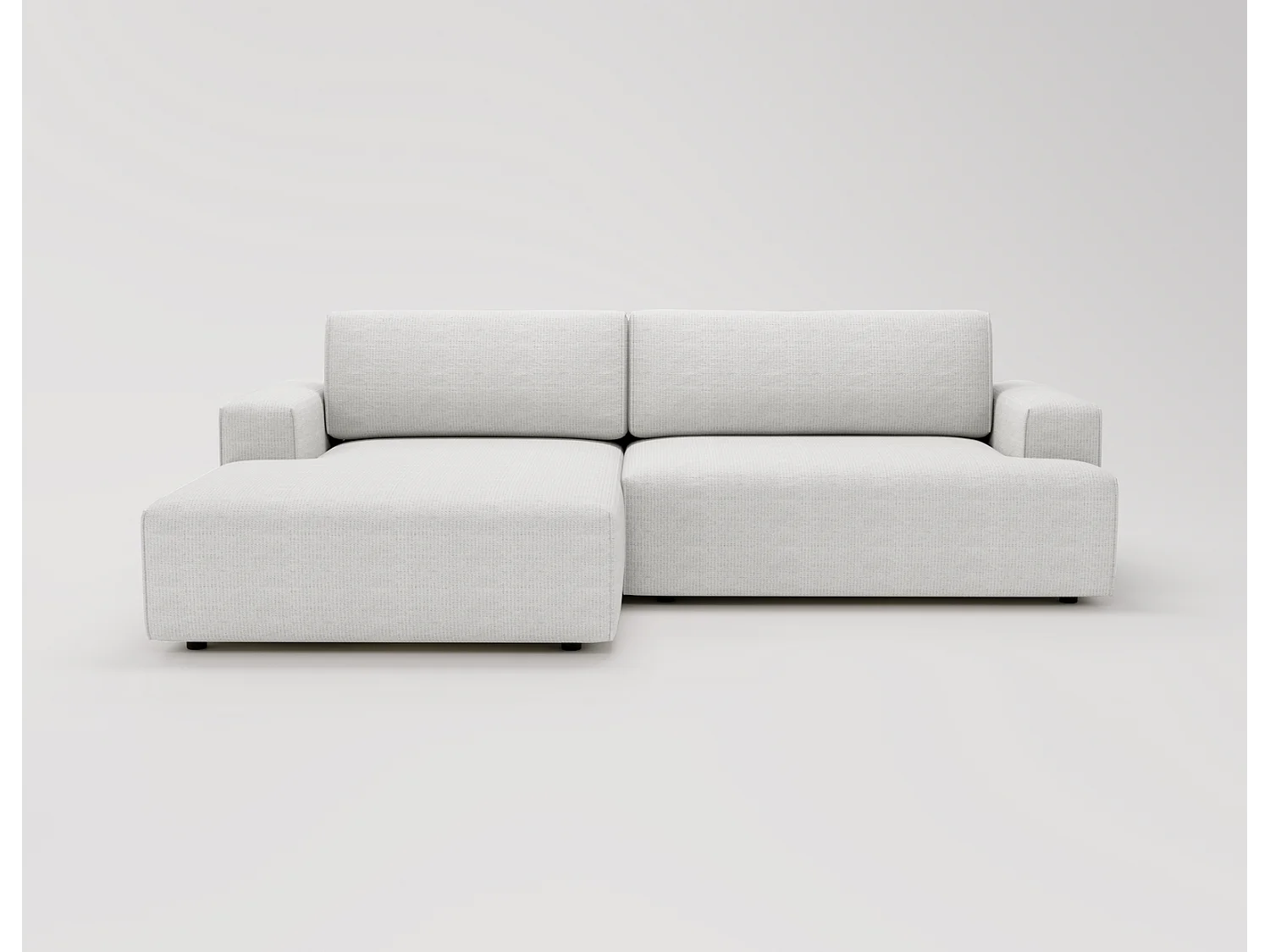 Emporius Boston Hoekbank L-Vorm - bank met slaapfunctie et bedlade - slaapbank 270 cm, links, cremé (Memphis 1)