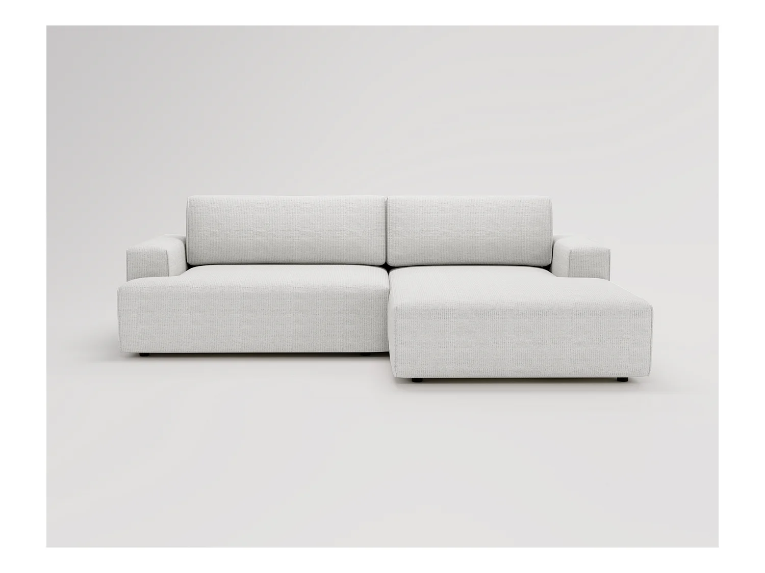 Emporius Boston narożnik rozkładany do salonu - sofa z funkcją spania, mały narożnik, pojemnik na pościel, prawostronny - narożnik kremowy (Memphis 1)