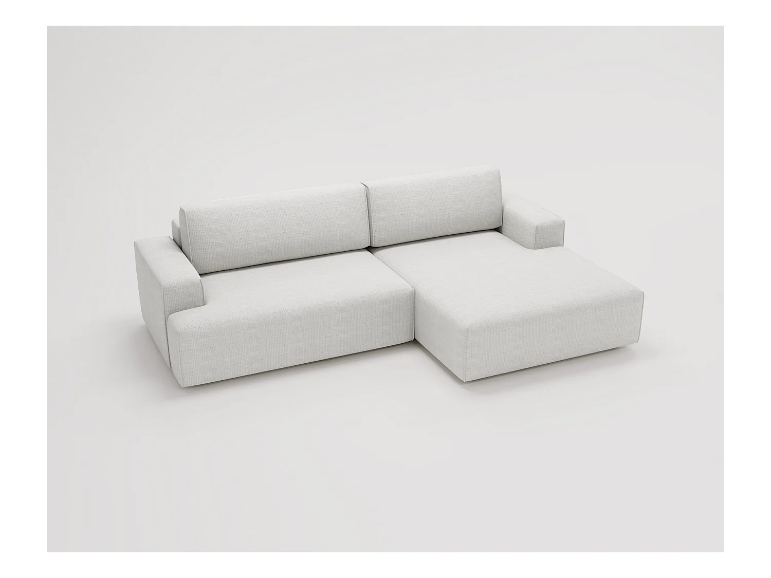 Emporius Boston narożnik rozkładany do salonu - sofa z funkcją spania, mały narożnik, pojemnik na pościel, prawostronny - narożnik kremowy (Memphis 1)