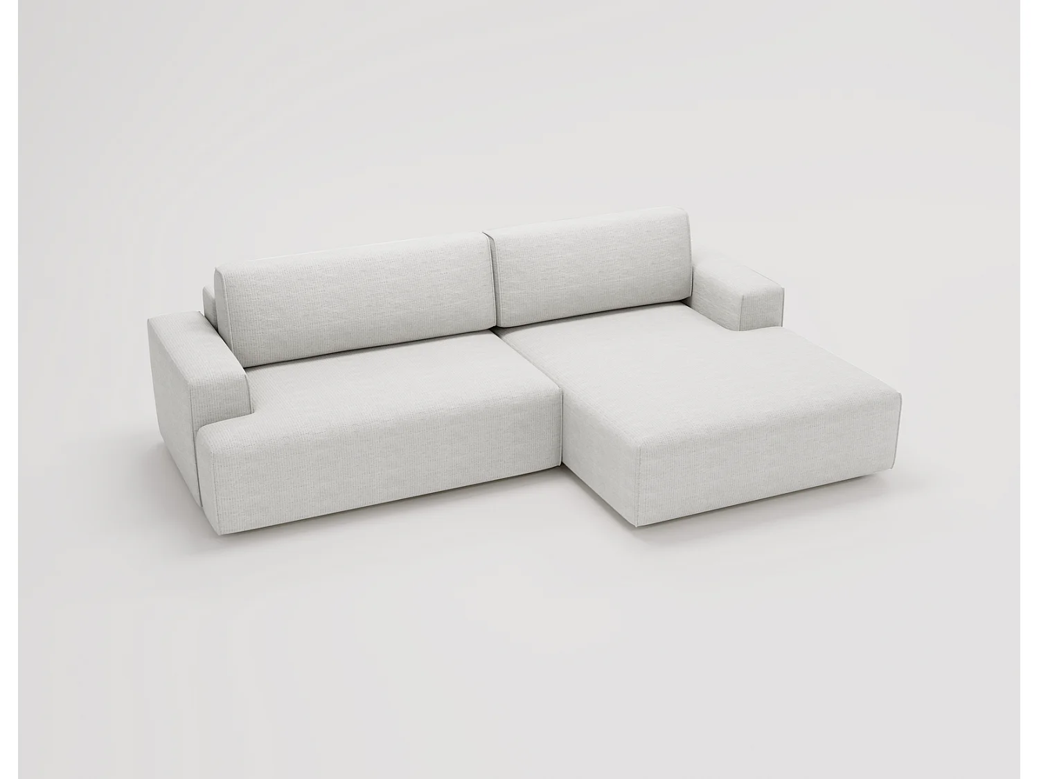 Emporius Boston Canapé d'Angle Convertible 270 cm - Canapé-lit, Sofa avec Rangement, 4 Places - Canapé d'Angle Forme L, Droite, Cremé (Memphis 1)