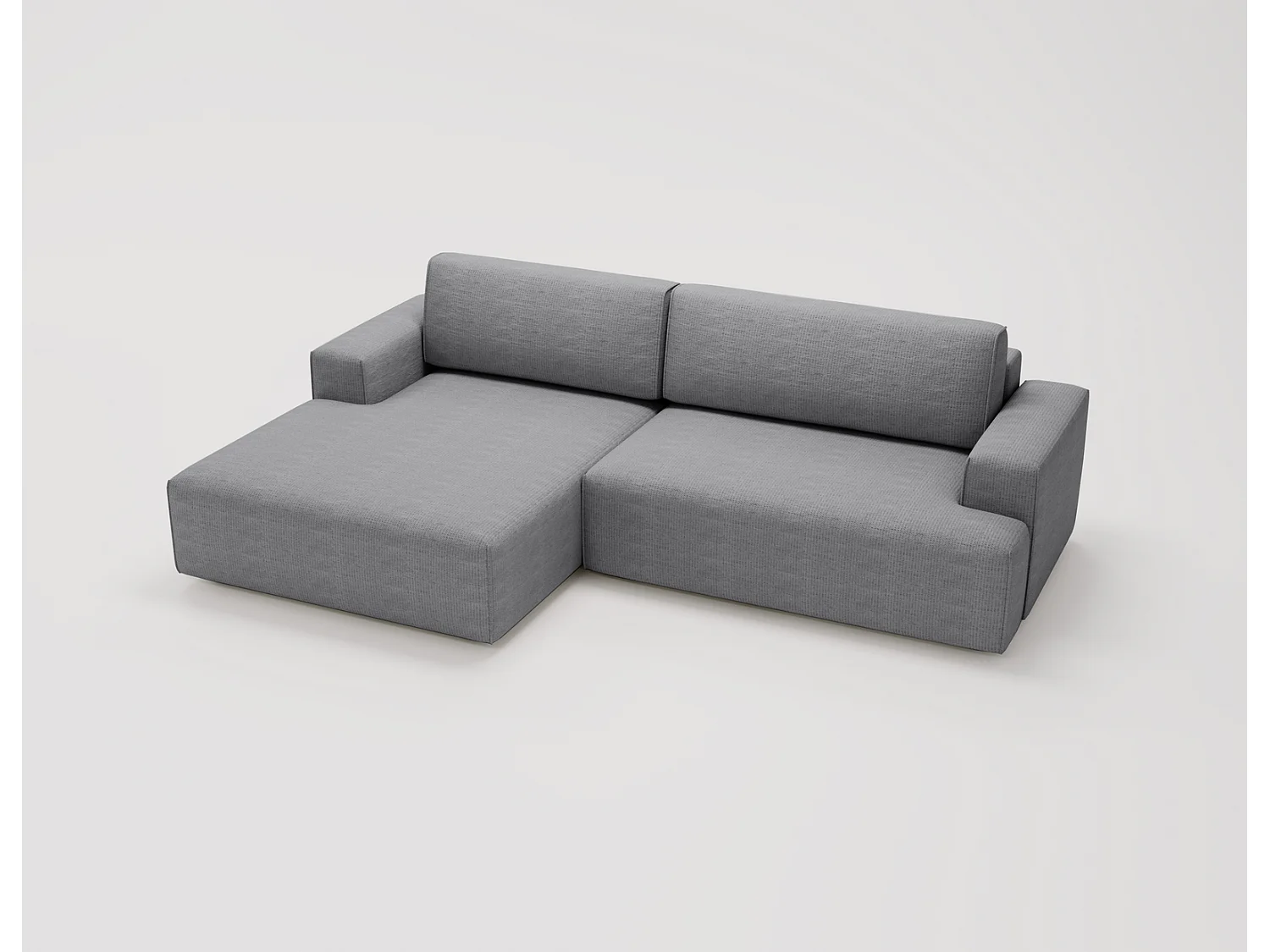 Emporius Boston Canapé d'Angle Convertible 270 cm - Canapé-lit, Sofa avec Rangement, 4 Places - Canapé d'Angle Forme L, Gauche, Gris (Memphis 18)