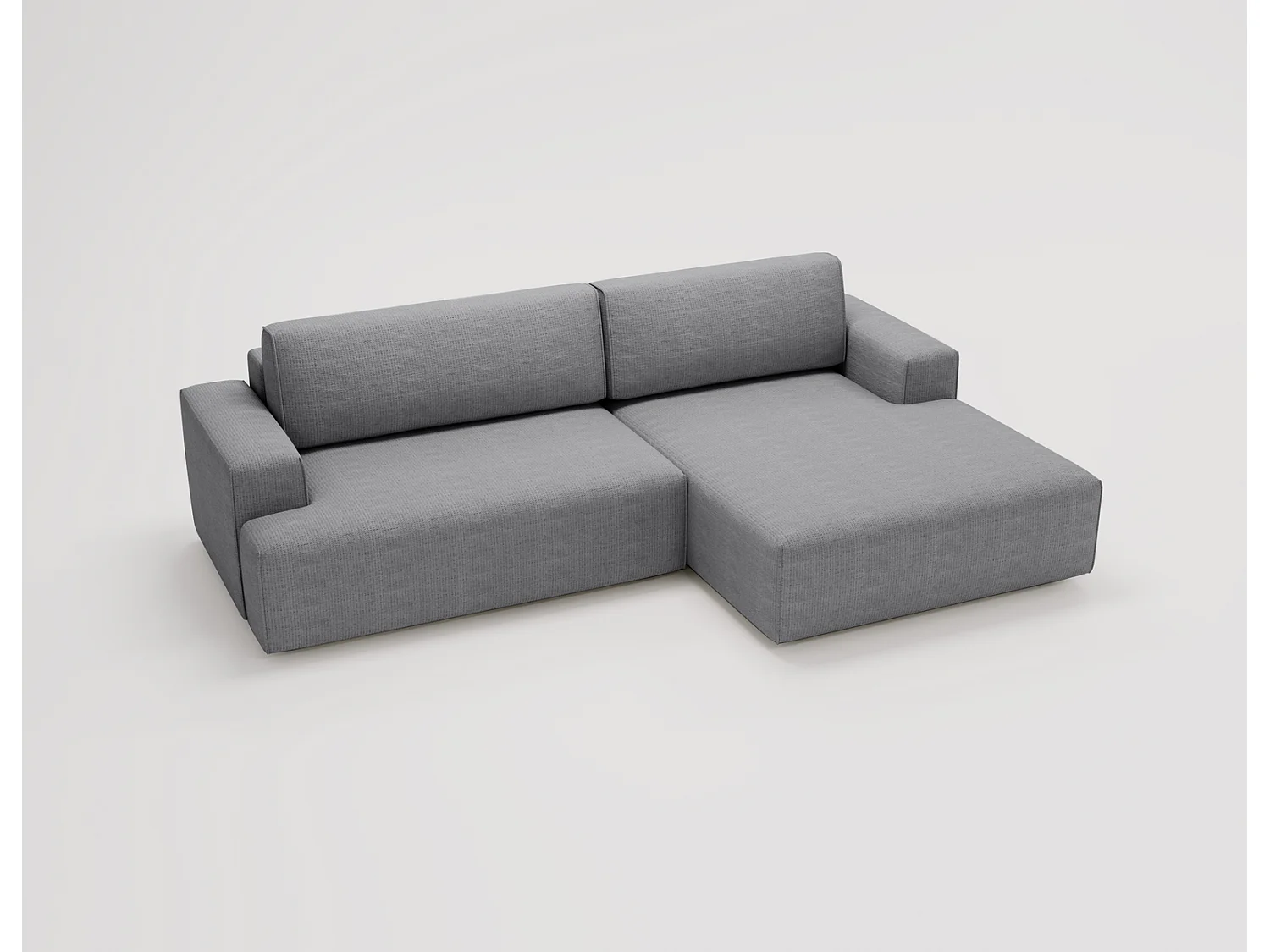 Emporius Boston Canapé d'Angle Convertible 270 cm - Canapé-lit, Sofa avec Rangement, 4 Places - Canapé d'Angle Forme L, Droite, Gris (Memphis 18)