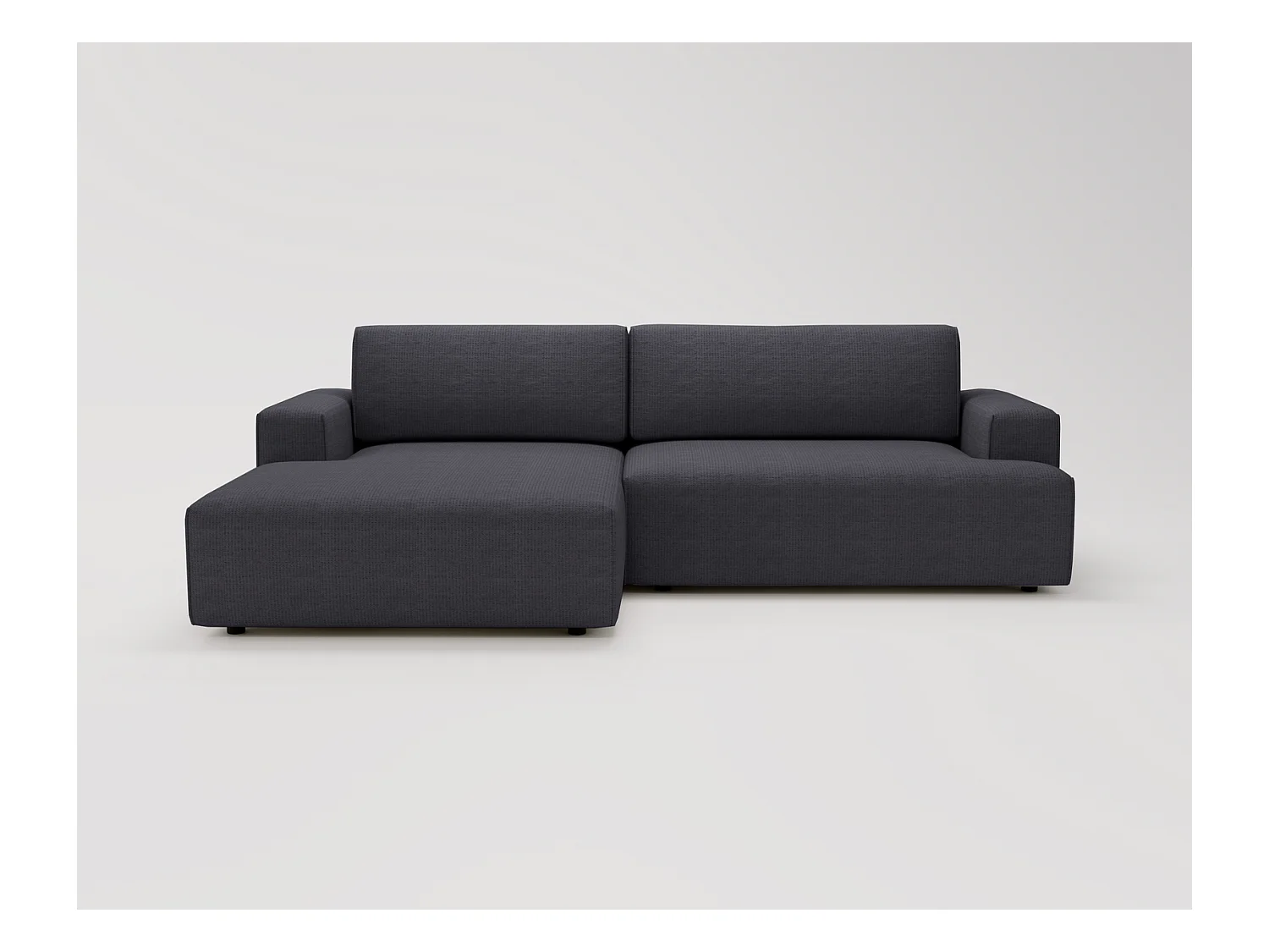 Emporius Boston Canapé d'Angle Convertible 270 cm - Canapé-lit, Sofa avec Rangement, 4 Places - Canapé d'Angle Forme L, Gauche, Noir (Memphis 20)