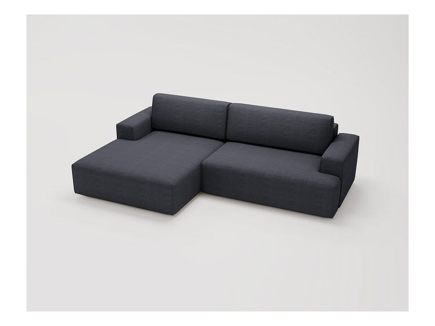 Emporius Boston Canapé d'Angle Convertible 270 cm - Canapé-lit, Sofa avec Rangement, 4 Places - Canapé d'Angle Forme L, Gauche, Noir (Memphis 20)