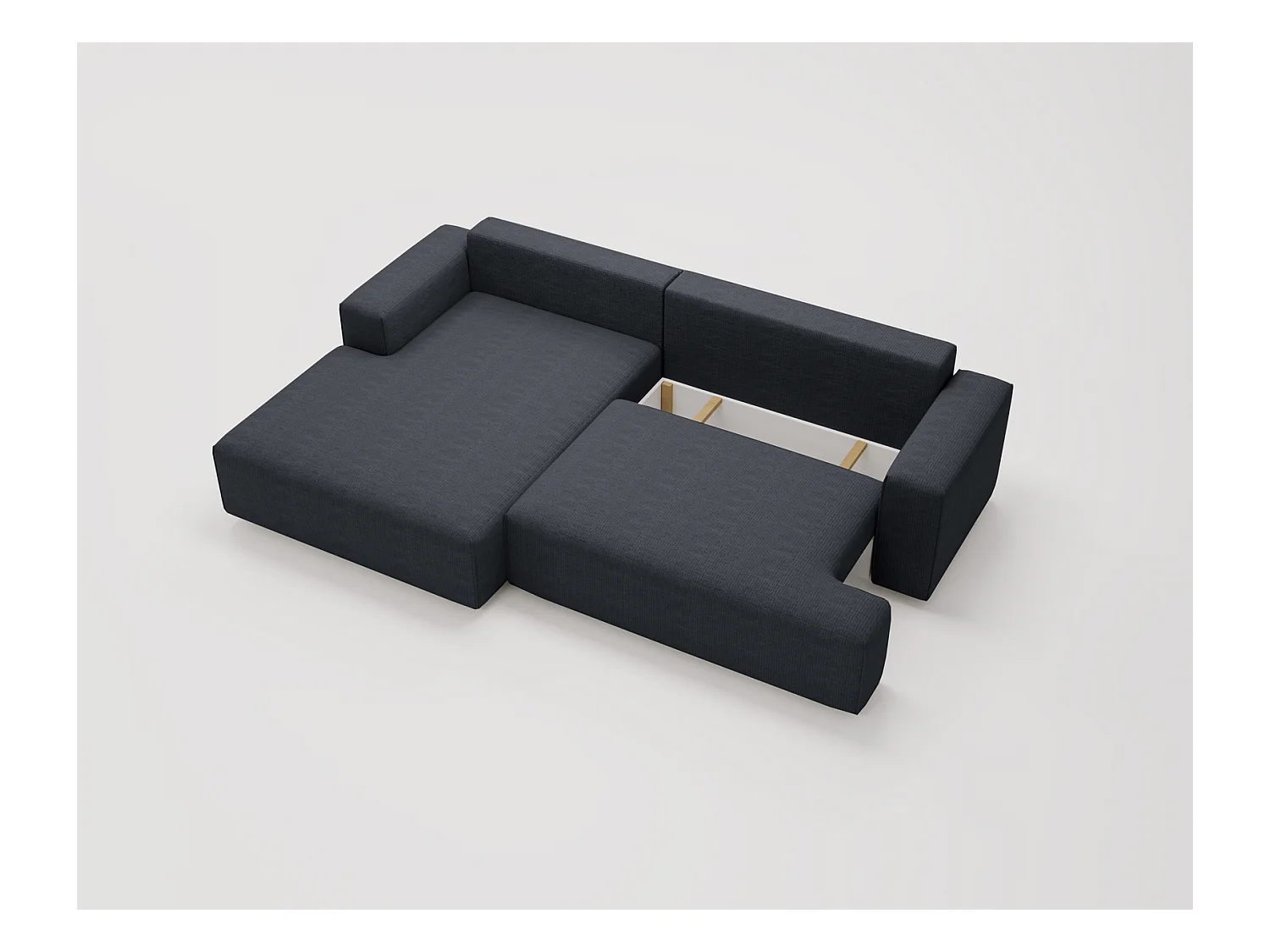 Emporius Boston Canapé d'Angle Convertible 270 cm - Canapé-lit, Sofa avec Rangement, 4 Places - Canapé d'Angle Forme L, Gauche, Noir (Memphis 20)