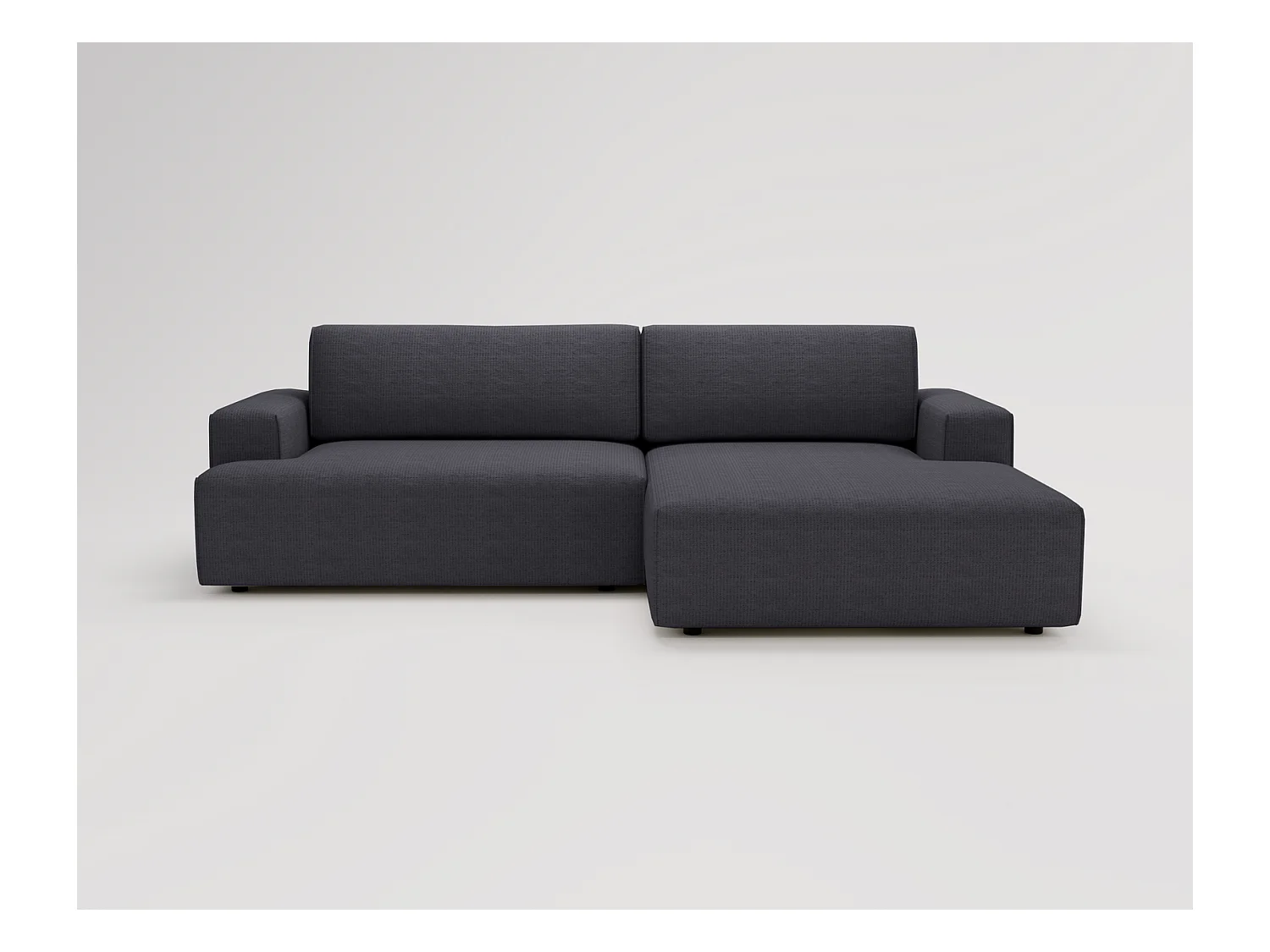 Emporius Boston Canapé d'Angle Convertible 270 cm - Canapé-lit, Sofa avec Rangement, 4 Places - Canapé d'Angle Forme L, Droite, Noir (Memphis 20)