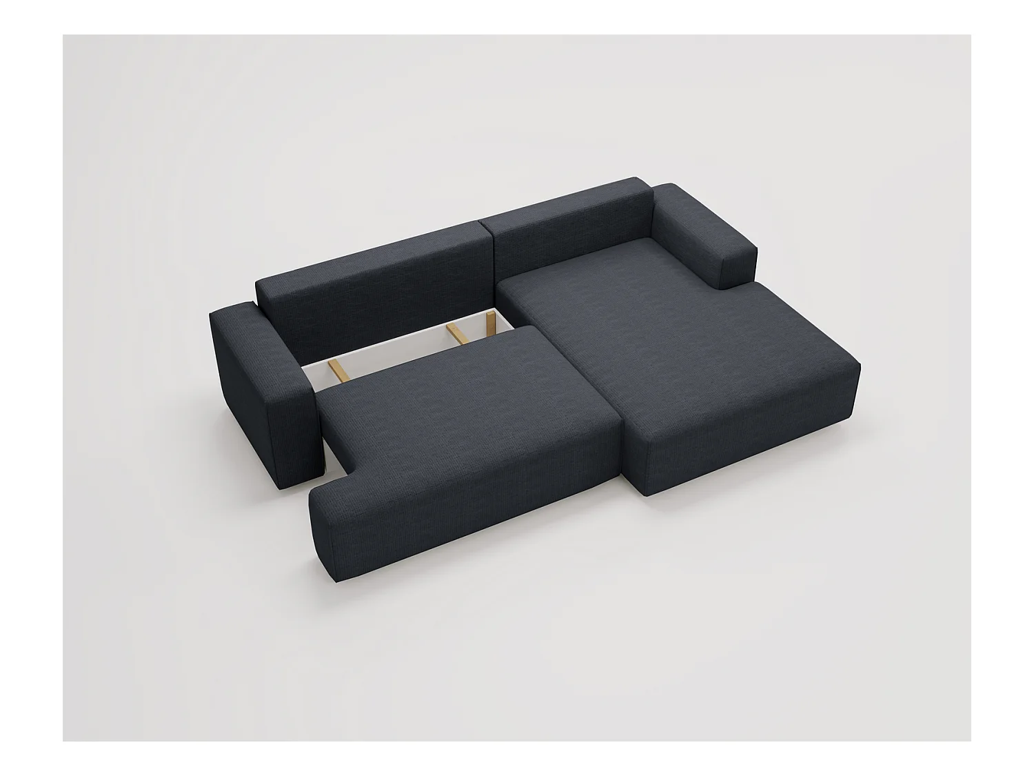 Emporius Boston Canapé d'Angle Convertible 270 cm - Canapé-lit, Sofa avec Rangement, 4 Places - Canapé d'Angle Forme L, Droite, Noir (Memphis 20)