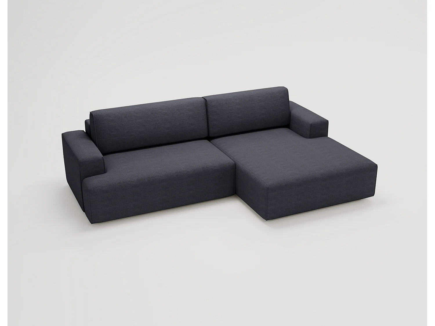 Emporius Boston L Ecksofa 270 cm mit Bettkasten und Schlaffunktion - Schlafsofa, Modern, Eckcouch, Rechts - Schwarz (Memphis 20)