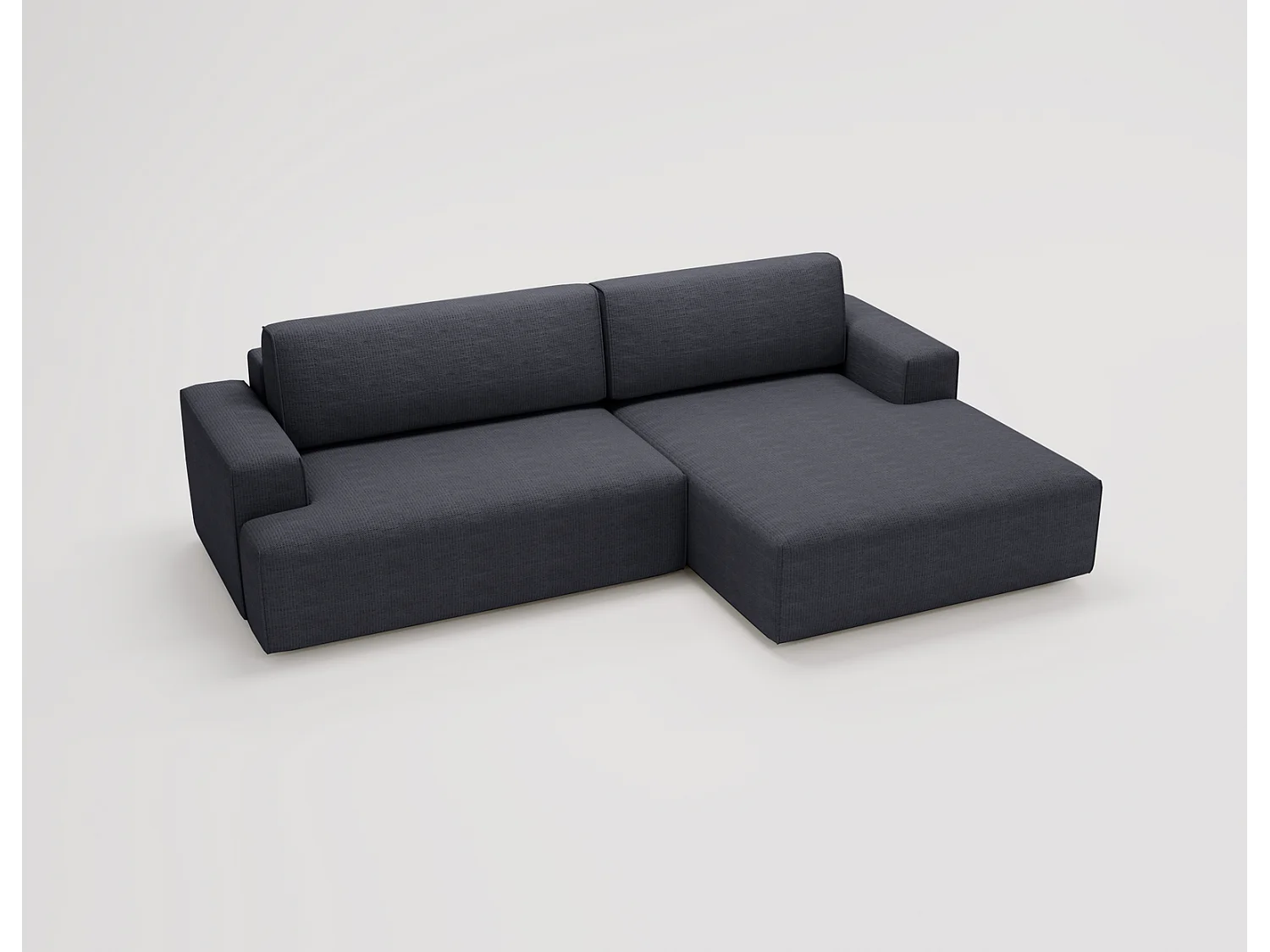 Emporius Boston Hoekbank L-Vorm - bank met slaapfunctie et bedlade - slaapbank 270 cm, rechts, zwart (Memphis 20)