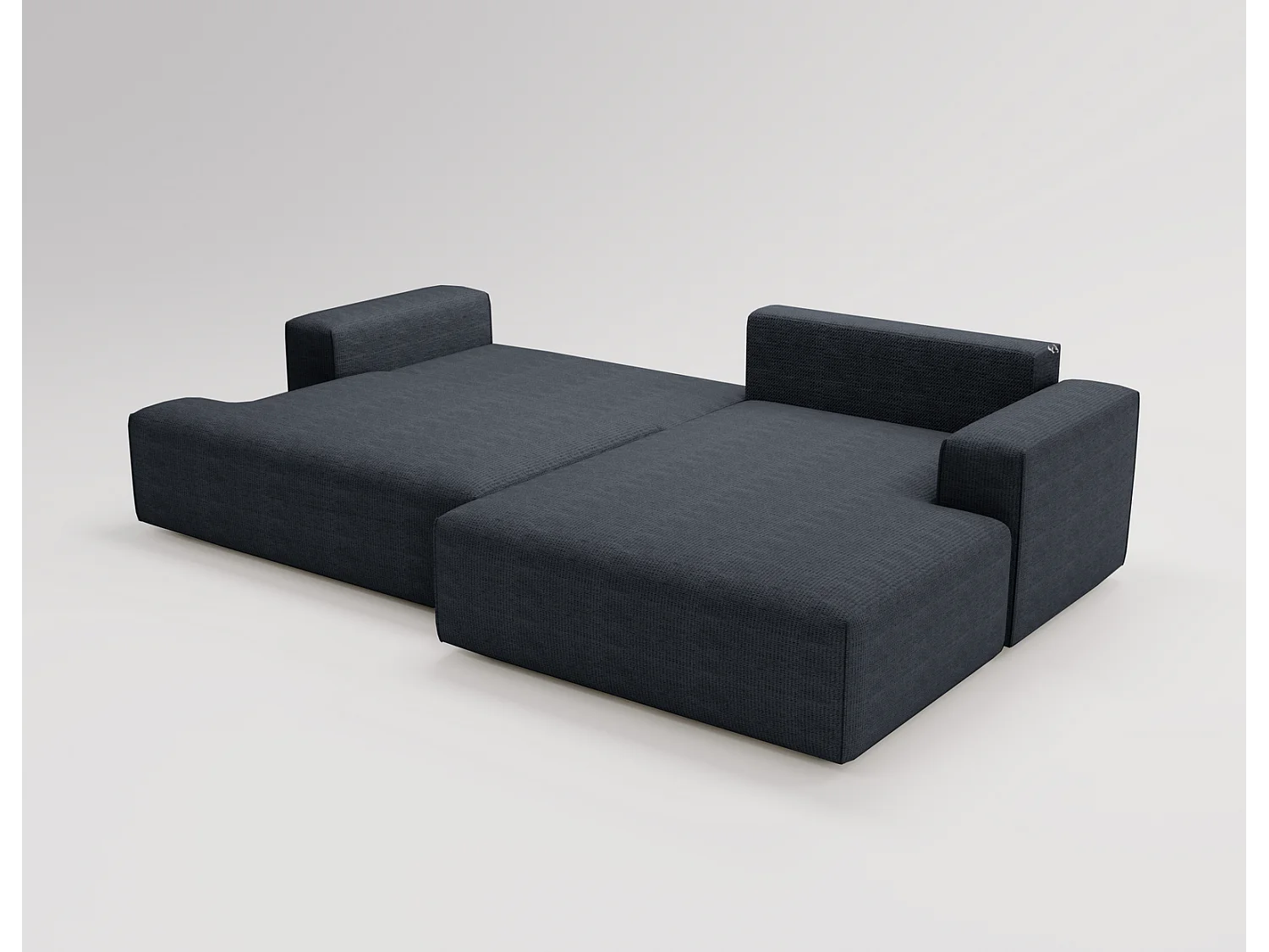 Emporius Boston Hoekbank L-Vorm - bank met slaapfunctie et bedlade - slaapbank 270 cm, rechts, zwart (Memphis 20)