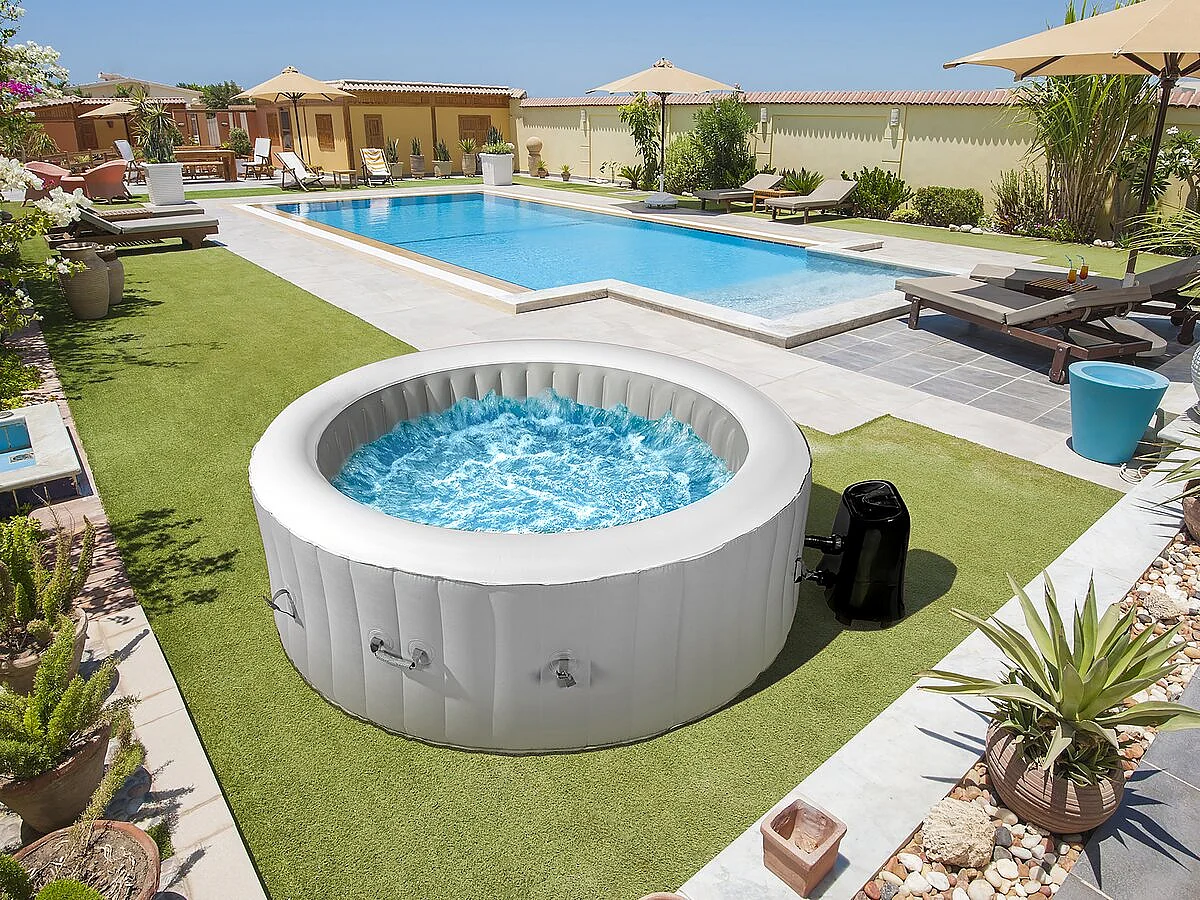 Spa insuflável para 4 pessoas "Santorini" - 180 x 180 x 65 cm - Cinza