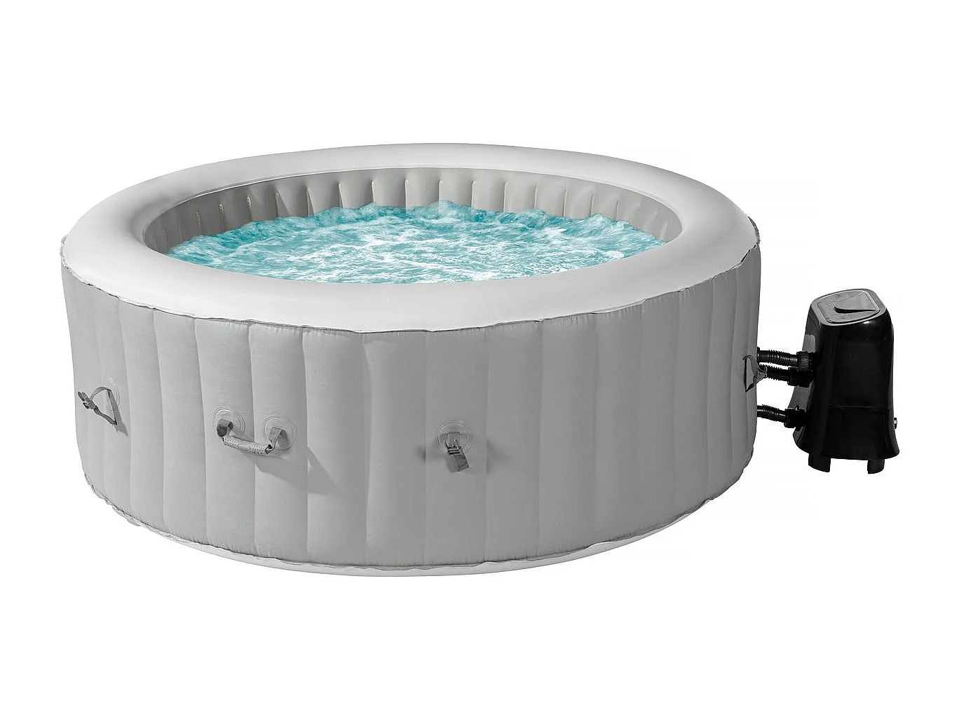 Spa insuflável para 4 pessoas "Santorini" - 180 x 180 x 65 cm - Cinza