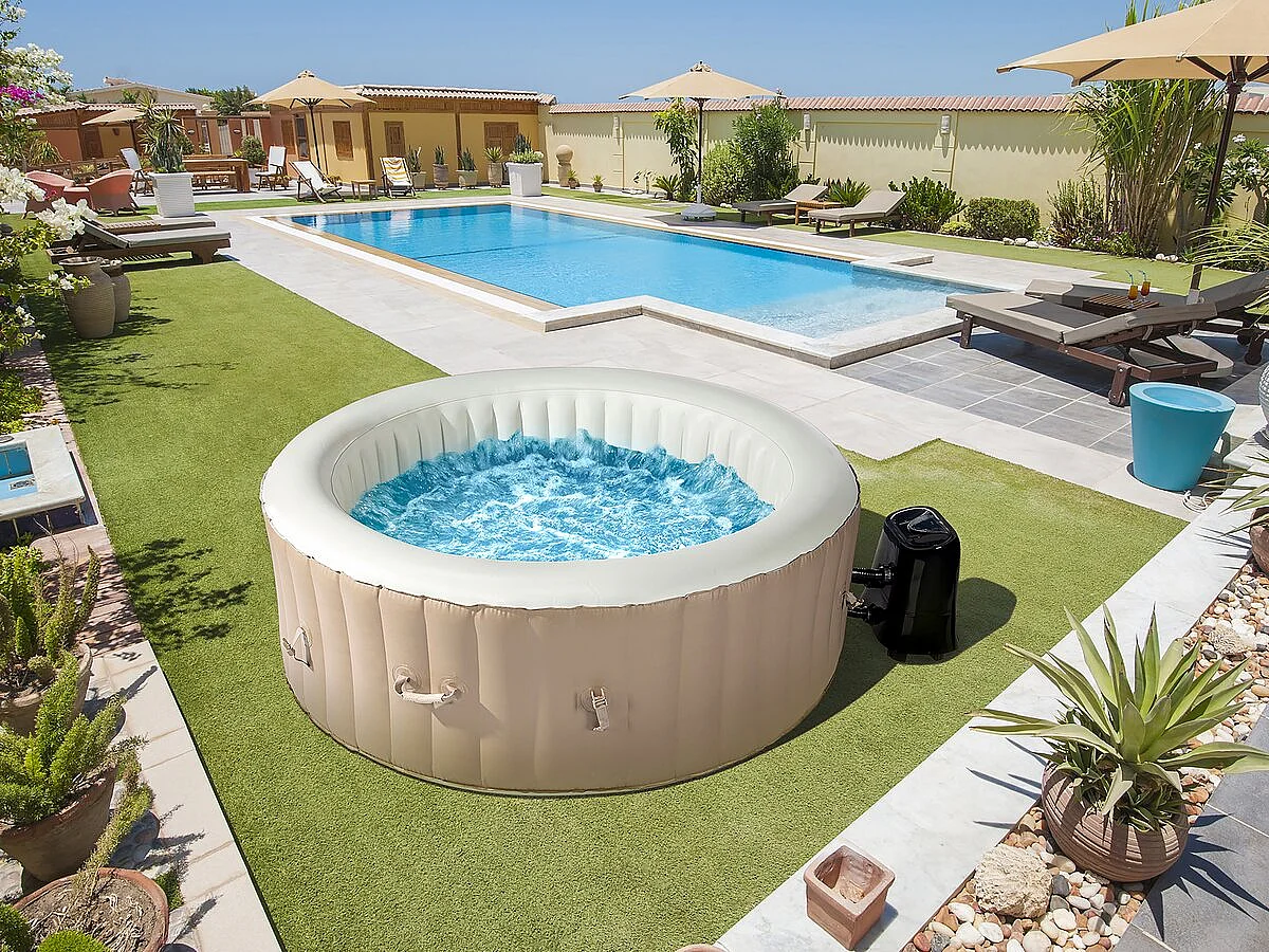 Spa gonflable  4 places "Santorin" - 180 x 180 x 65 cm - Taupe