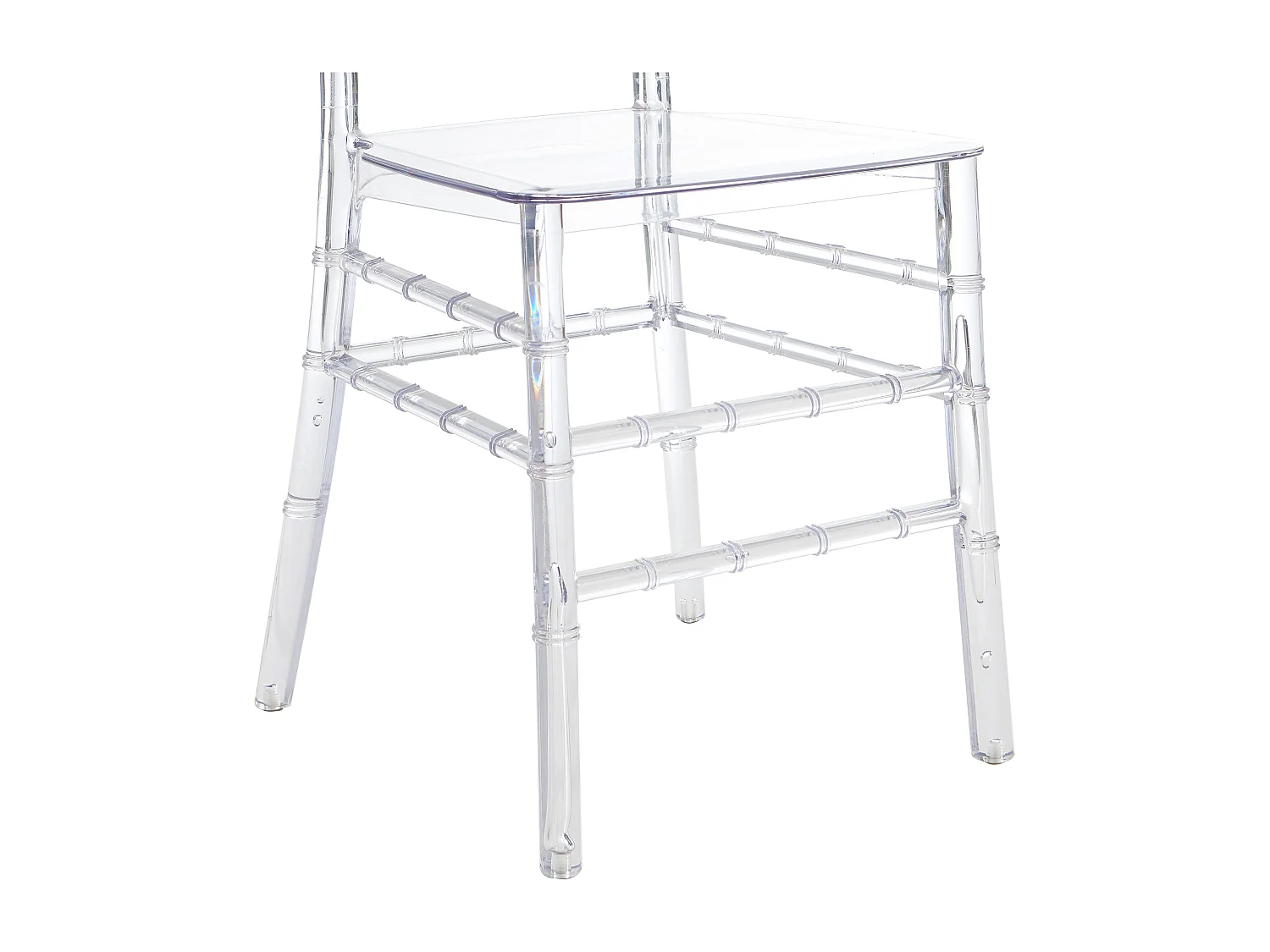 Zestaw 6 krzeseł z poliwęglanu - Kryształowy - AMBELON