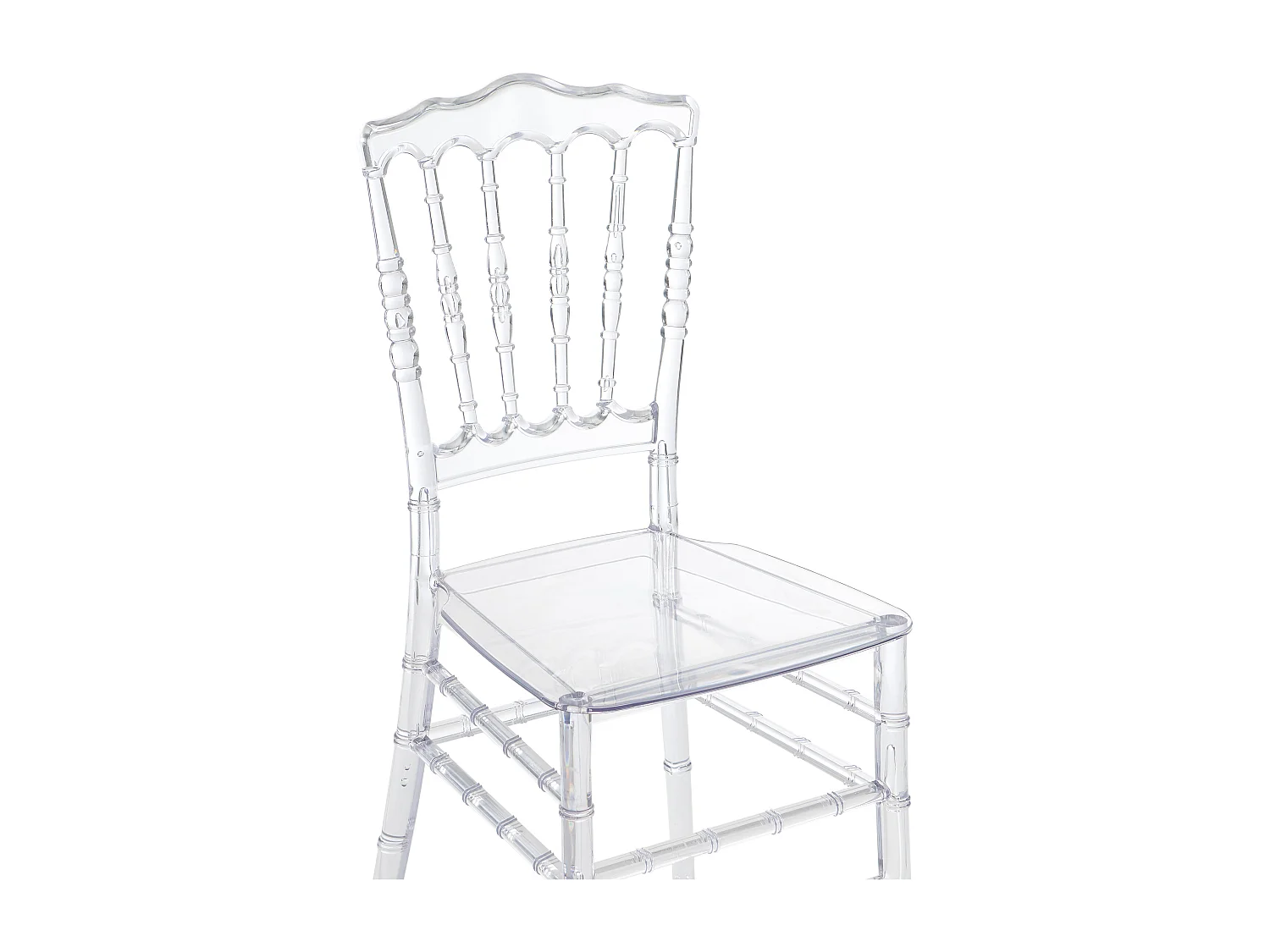 Zestaw 6 krzeseł z poliwęglanu - Kryształowy - AMBELON