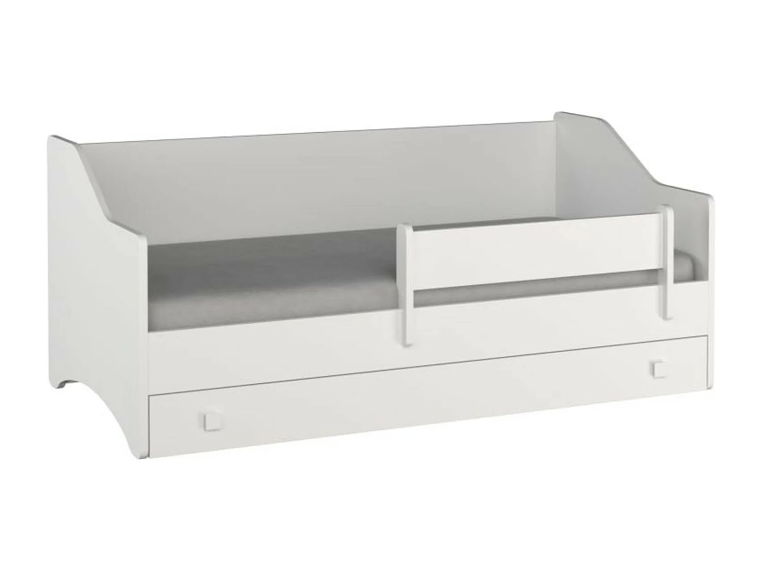 Lit Leoni (80x160)/matelas inclus/blanche