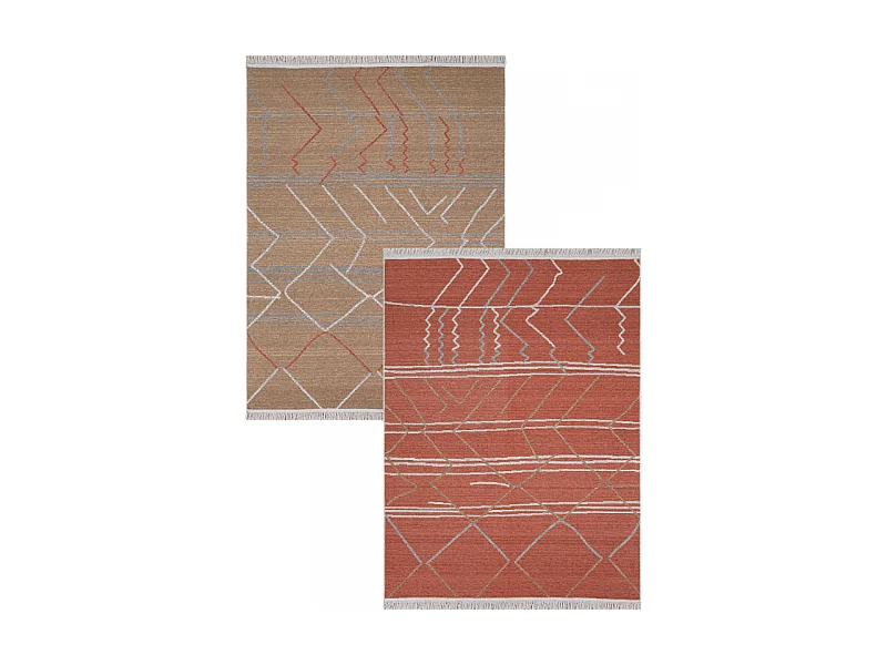 Tapis réversible berbère terracotta taupe COLORADO 09 Taupe 80*150
