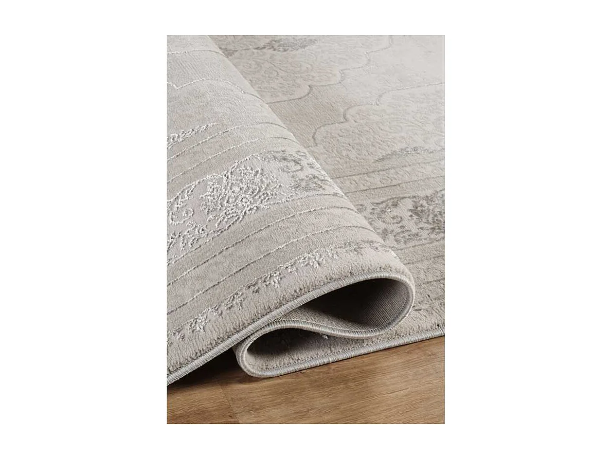 Tapis oriental brillant VENEZIA Argent 80*150