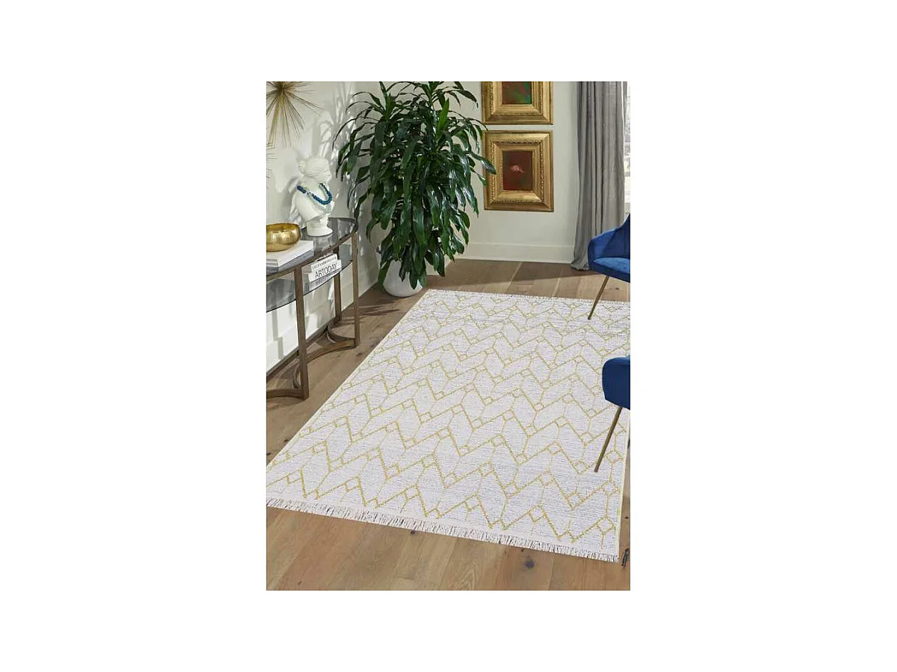 Tapis réversible berbère crème jaune COLORADO 08 Crème 120*170